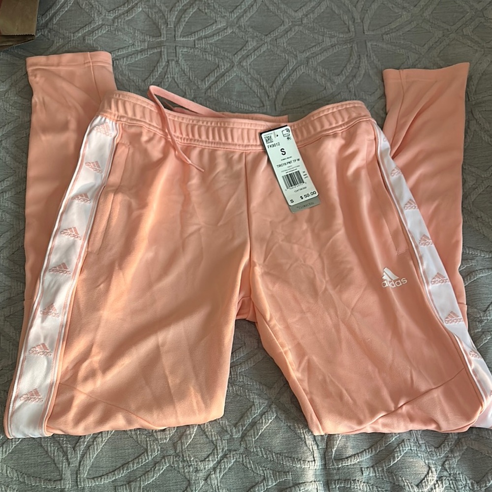 Adidas Pink Pants Stretchy Athletic Bottoms
